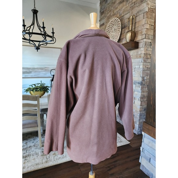 Vintage 80s 100% Wool Beaded Batwing Bling Beaded Jacket Mauve Brown M - Picture 6 of 10